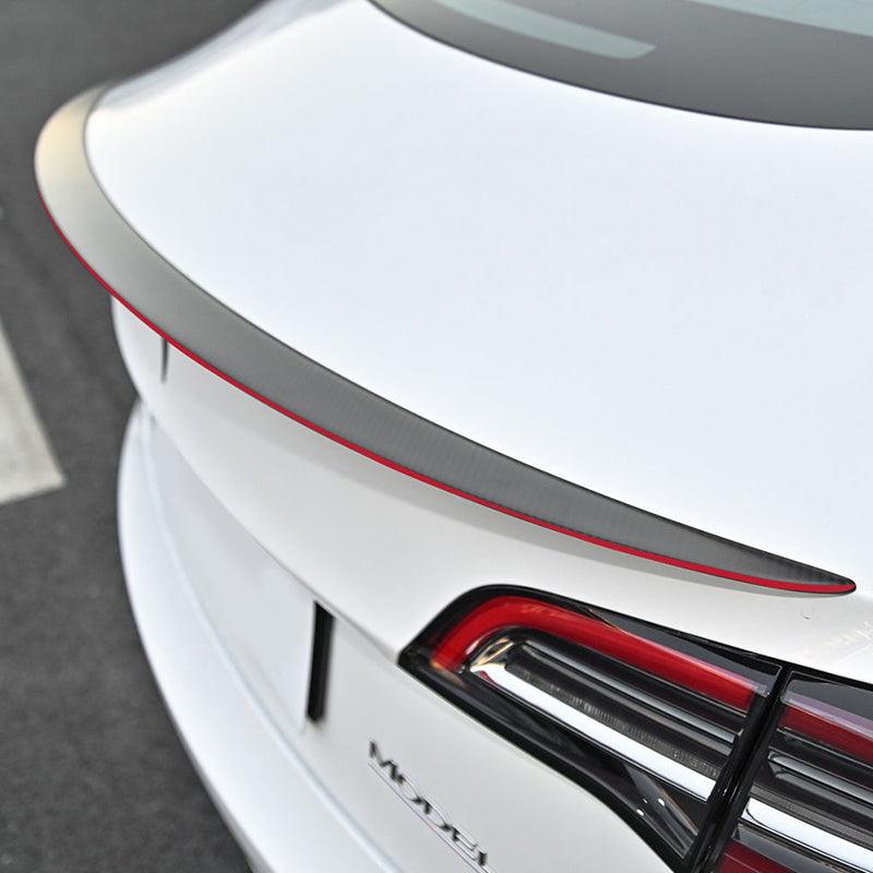 Model Y Real Carbon Fiber Spoiler Wing Red Color for Tesla - Evooor