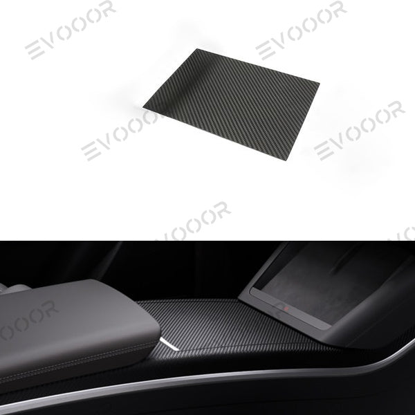 Model X [Real Carbon Fiber] Center Console Cover For Tesla 2023+