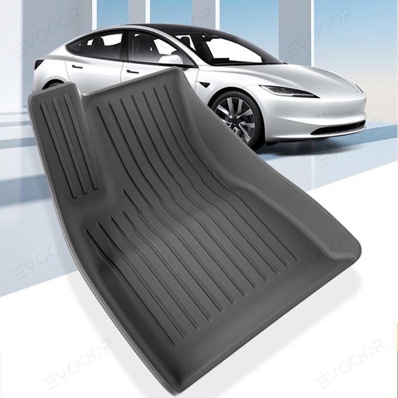 2024 Model 3 Highland Floor Mats All Weather Double Layer Flocking Tpe For Tesla - Evooor