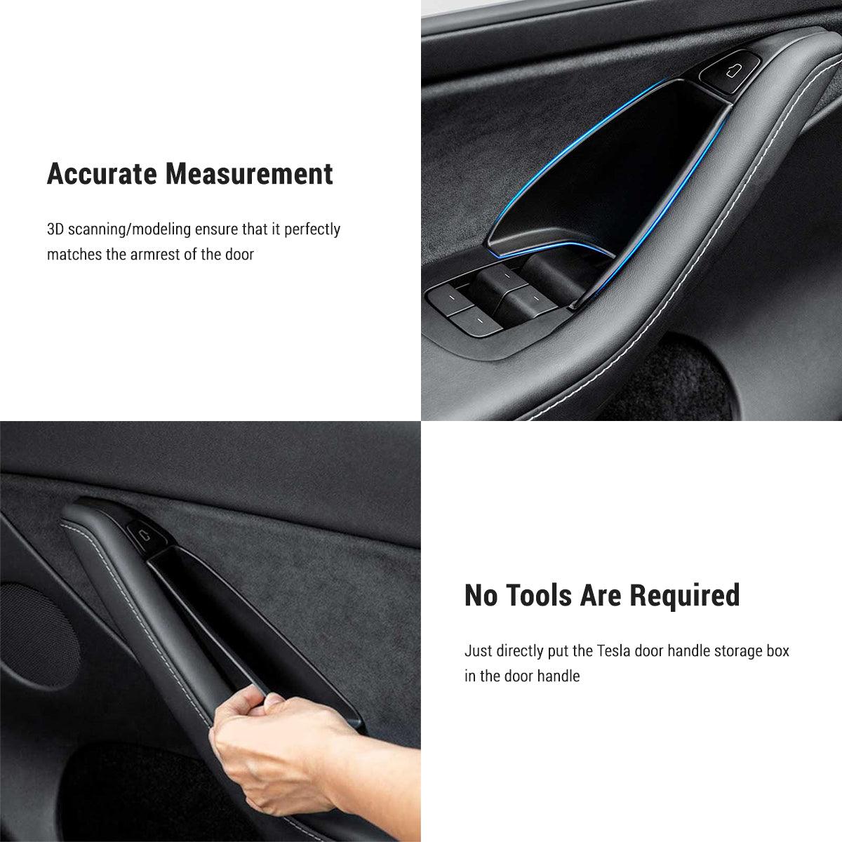 Model 3 Door Handle Storage Box(4 pcs) for Tesla(2017-2023) - Evooor