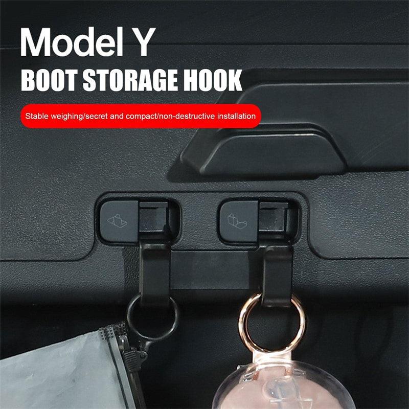 Model Y Rear Trunk Hook Storage for Luggage Bag Umbrella Hanger Hooks(2PCS) For Tesla - Evooor