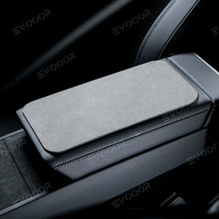 2024 <tc>Model</tc> 3 Highland Alcantara Consola central Reposabrazos Caja Almohadilla protectora Etiqueta para Tesla