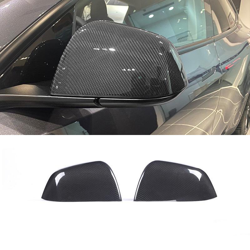 Model Y [Real Carbon Fiber] Side Mirror Cover Rear View Mirrors Cover Cap, OEM Style For Tesla(2020-2023) - Evooor