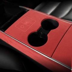 Model 3 Alcantara Central Control Water Cup Panel 4-teiliges Set für Tesla (2017–2020)