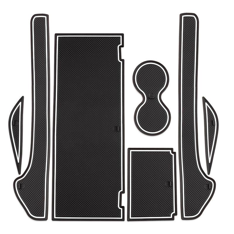 Model X Cup Door Slot Mat 7 pieces/set for Tesla(2017-2022) - Evooor