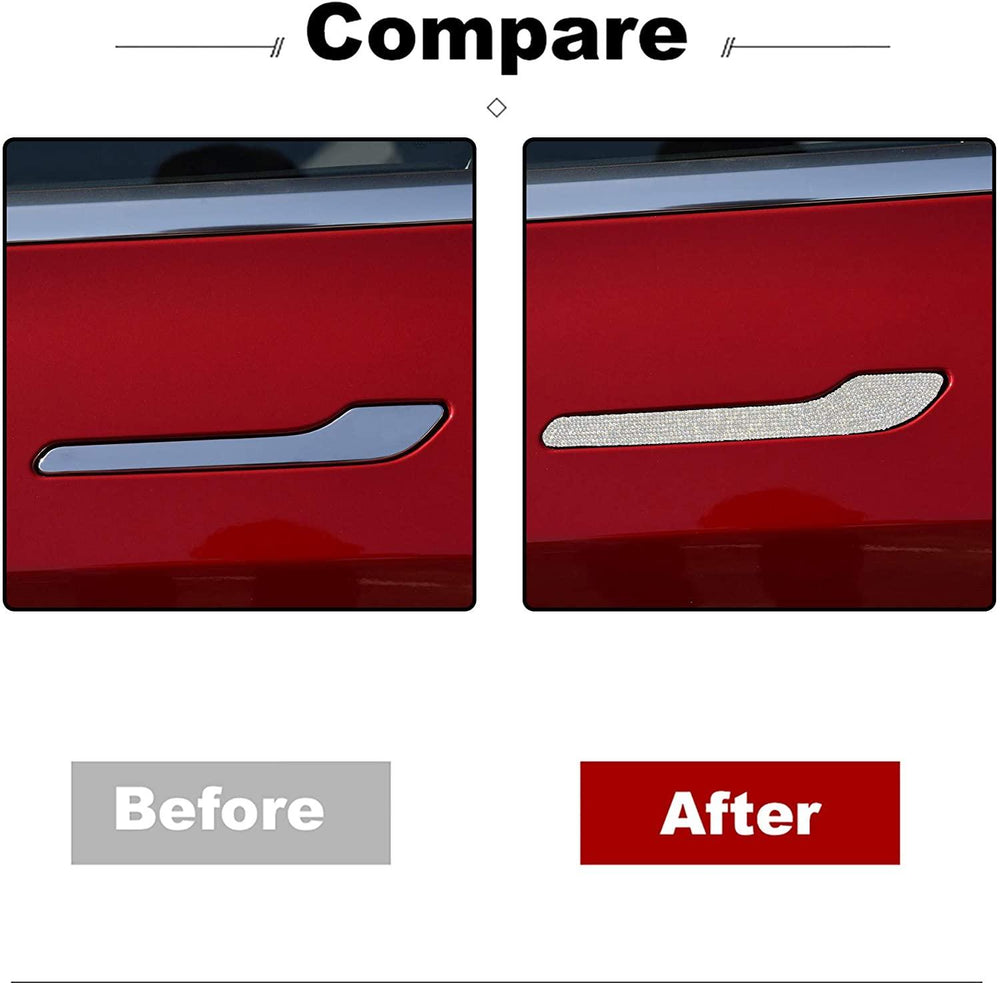 Tesla 3/Y Crystal Rhinestone Door Knob Sticker for Tesla（2017-2020） - Evooor