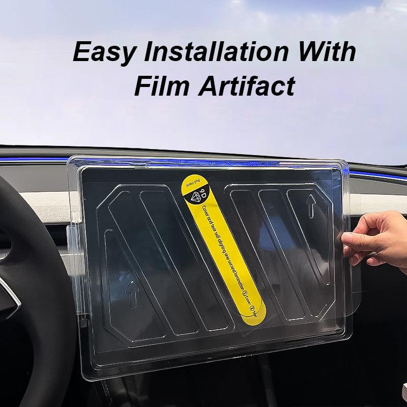 2024 Model 3 Highland Dashboard Screen & Second Row Seat Screen Protector Tempered Film Fully Covers For Tesla - Evooor