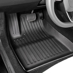 2024 Model 3 Highland Floor Mats All Weather Double Layer Flocking Tpe For Tesla