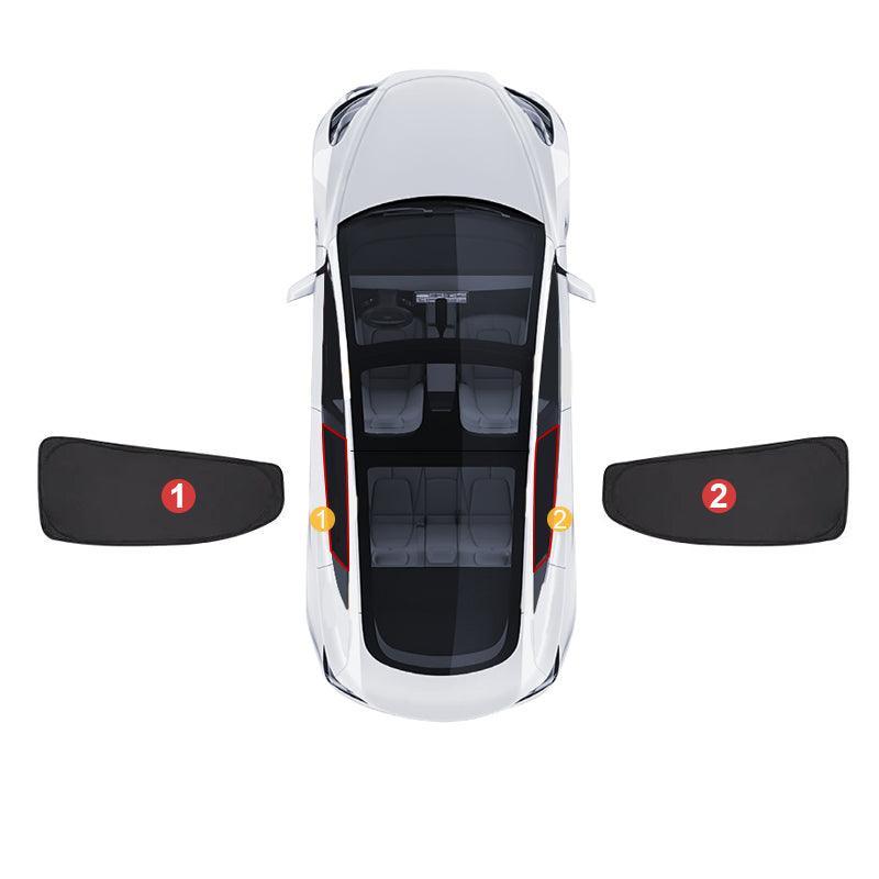 Model Y Privacy Curtains-Thermal Insulated Windows Sunshades Car Sun Visor and Privacy Protector For Tesla(2020-2023) - Evooor