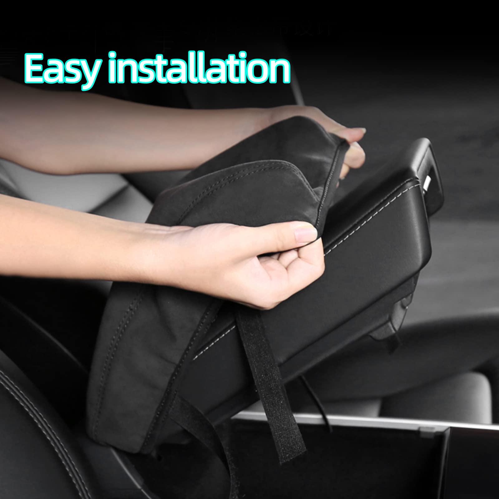 Model 3/Y Alcantara Armrest Cover for Tesla(2017-2024) - Evooor