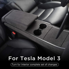 Panneau de tasse d'eau de commande centrale en Alcantara model 3, ensemble de 4 pièces pour Tesla (2017 – 2020)