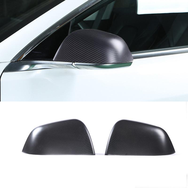 Model Y [Real Carbon Fiber] Side Mirror Cover Rear View Mirrors Cover Cap, OEM Style For Tesla(2020-2023) - Evooor