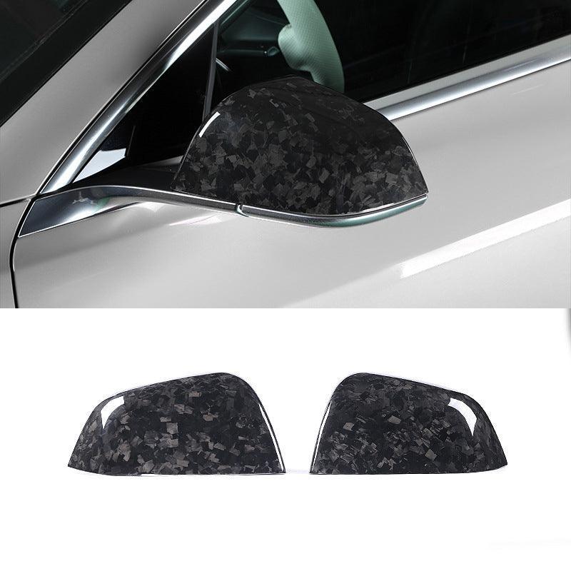 Model Y [Real Carbon Fiber] Side Mirror Cover Rear View Mirrors Cover Cap, OEM Style For Tesla(2020-2023) - Evooor