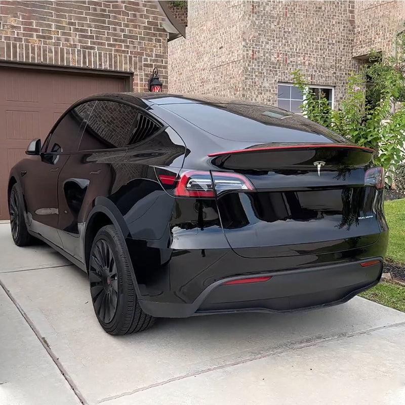Model Y Real Carbon Fiber Spoiler Wing Red Color for Tesla - Evooor