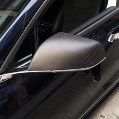 Model X [Real Carbon Fiber] Rear View Mirror Covers For Tesla(2016-2020)