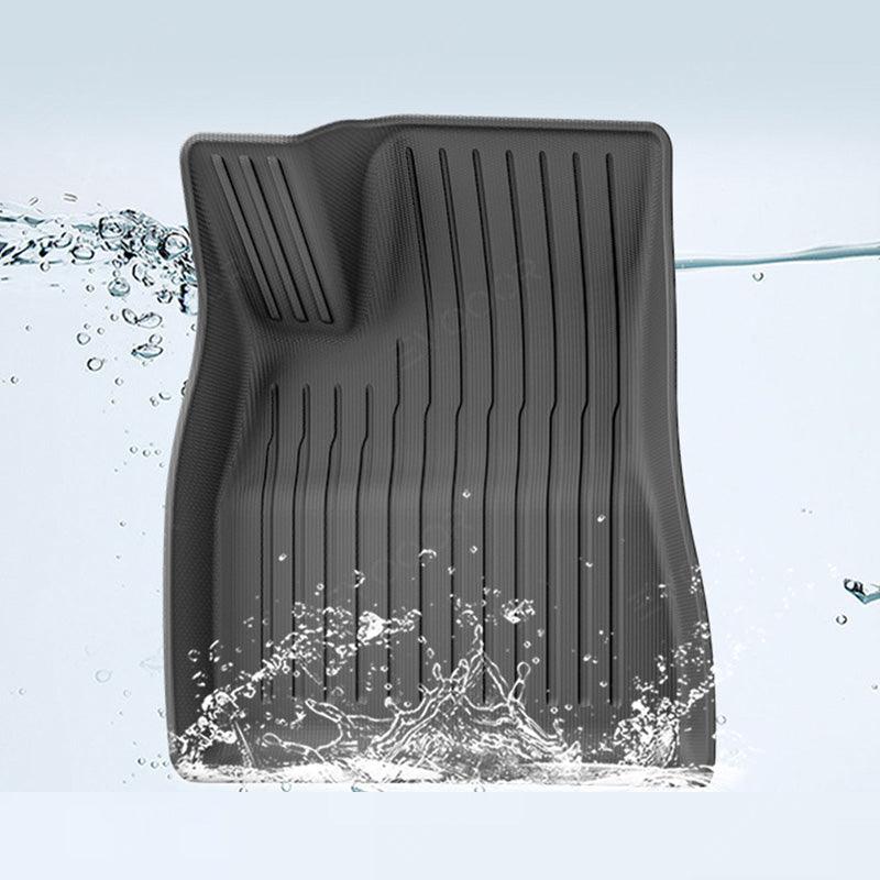 2024 Model 3 Highland Floor Mats All Weather Double Layer Flocking Tpe For Tesla - Evooor